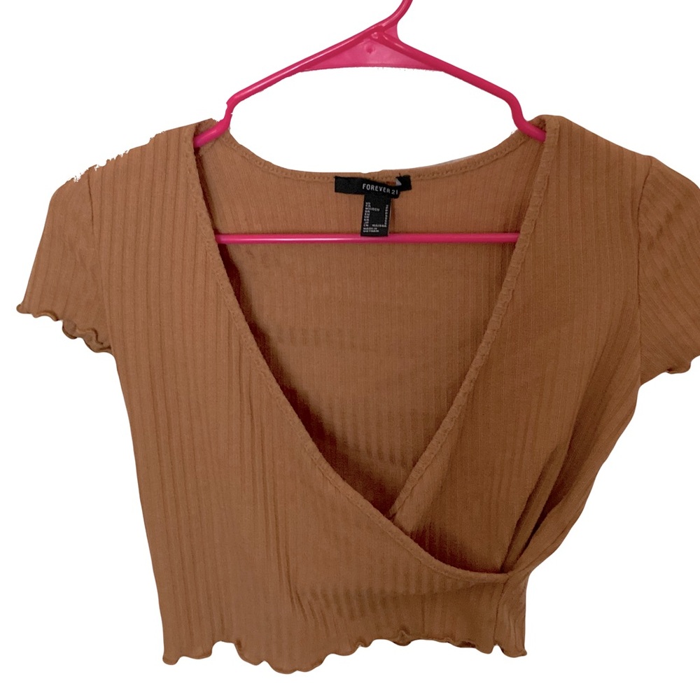 Criss Cross Yellow Orange Crop Top